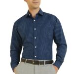 Allen Solly Men's Cotton Classic Fit Stripe Formal Shirt