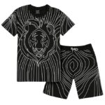CAVIO Boys Trendy Animal Print Half Sleeve T-Shirt And Shorts Clothing