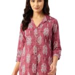 Classic Collared Cotton Shirt with 3by4 Sleeve for a Timeless Casual Look