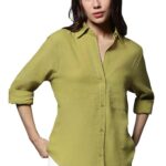 HIGH STAR Women's Cotton Oversized Fit Shirt