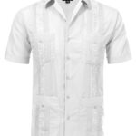 JD Apparel Men's Short Sleeve Cuban Guayabera Shirts