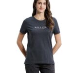 Jockey A124 Women's Super Combed Cotton Rich Elastane Stretch Relaxed Fit Graphic Printed Round Neck Half Sleeve T-Shirt