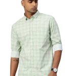 Majestic Man Men Comfort Slim Fit Opaque Checked Cotton Casual Shirt