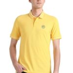 Peter England Men's Solid Regular Fit Polo Shirt