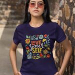 Reifica Women's Cotton Half Sleeve Regular Fit Printed Tshirts for Women