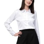 Style Quotient Women Solid Black Satin Formal Shirt