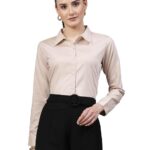 Style Quotient Women Solid Chambrey Regular Formal Shirt