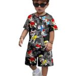 URBAN OX Boys Printed Casual Wear Comfortable Short Sleeve Co-ord Set