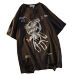 Women Goth T Shirt Y2K Harajuku Graphic Tops Cotton Anime Clothes