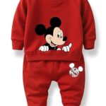 minicult Mickey cotton Kids Coords matching Tshirt and pant set with character print (Pack of 1)