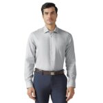 blackberrys Men Structured Formal Shirt with Full Sleeves, Classic Collar and Refined Design
