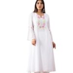 Parijat Kurta Set for Women – A-Line Viscose Silk Kurta with Cotton Bottom