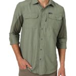 ATG by Wrangler Men's Long Sleeve Mixed Material Shirt