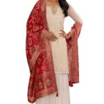 Soch Womens Georgette Embroidered Suit Set With Beads And With Stones