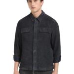 Tie Dye Regular Fit Leather Shirt